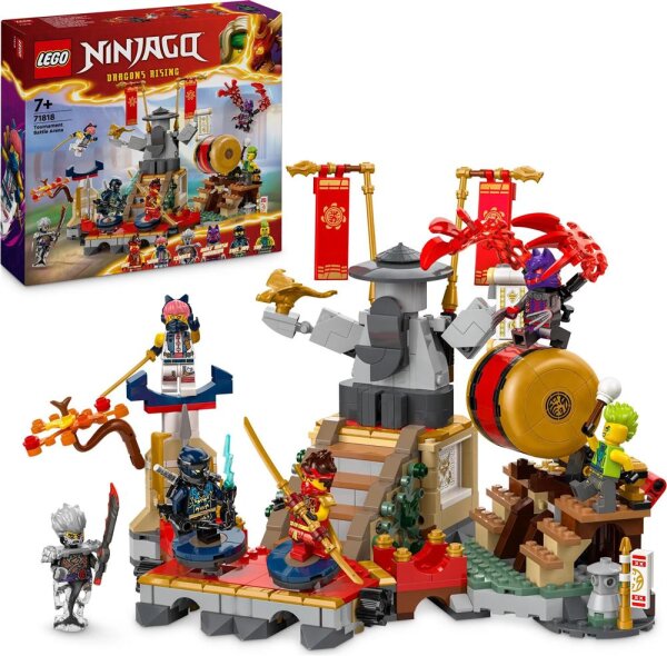 LEGO 71818 Ninjago Tournament Battle Arena, building set for ages 7 and up, ninja playset with arena and minifigures