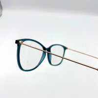 Etnia Barcelona 9 TILE 53O, full-rim glasses, 53 mm lens width, turquoise blue frame, rose gold temples, clear lenses, unisex