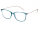 Etnia Barcelona 9 TILE 53O, full-rim glasses, 53 mm lens width, turquoise blue frame, rose gold temples, clear lenses, unisex