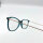 Etnia Barcelona 9 TILE 53O, full-rim glasses, 53 mm lens width, turquoise blue frame, rose gold temples, clear lenses, unisex