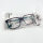 Etnia Barcelona 5 Gera PUTQ, full-rim glasses, 55 mm lens width, purple-turquoise patterned, clear demo lenses, unisex