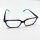 Etnia Barcelona 5 Gera PUTQ, full-rim glasses, 55 mm lens width, purple-turquoise patterned, clear demo lenses, unisex