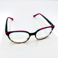 Etnia Barcelona HANNAH 52O FUBL Unisex Glasses, 52 mm, Full Rim, Multicolor Petrol-Red-Brown, Clear Demo Lenses