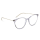 Etnia 9 ZEFI 54O PUGD Unisex Glasses, 54mm lens width, transparent violet-grey full-rim frame, gold temples, clear lenses