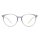 Etnia 9 ZEFI 54O PUGD Unisex Glasses, 54mm lens width, transparent violet-grey full-rim frame, gold temples, clear lenses