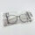 Etnia 9 ZEFI 54O PUGD Unisex Glasses, 54mm lens width, transparent violet-grey full-rim frame, gold temples, clear lenses