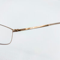 Etnia 6 SILVI 520 PG Mens Glasses, Metal, Rose Gold, Rectangular, 52 mm Lens Width, 18 mm Bridge, 140 mm Temples, Clear Demo Lenses