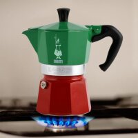 Bialetti Moka Express 6-cup espresso maker, 270 ml, aluminum, tricolor, classic design