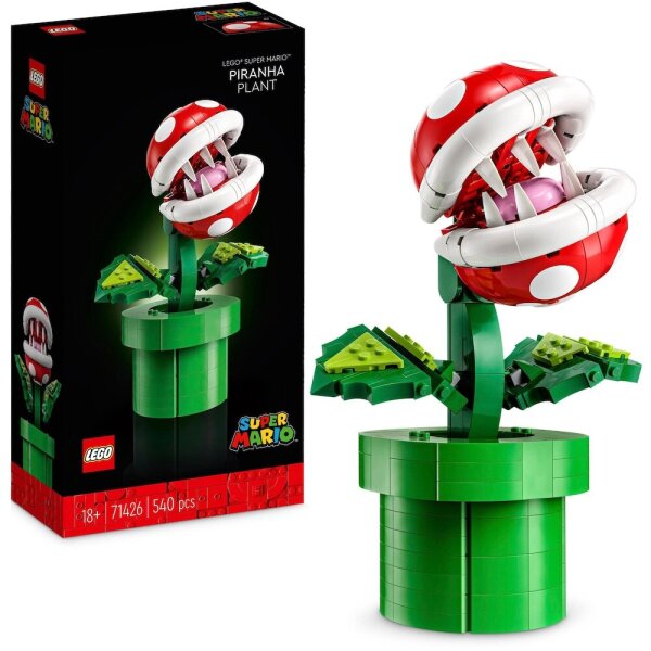 Lego 71426 Super Mario Piranha Plant, 540 pieces, building set for adults, collectors model, highly detailed, display piece, ages 18+