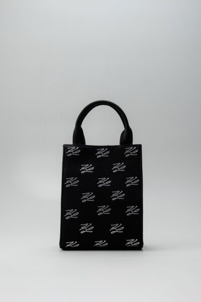 Karl Lagerfeld A1W50026 K/Autograph Small Tote, One Size, Black Details, Small Tote Bag, 65% Recycled Cotton