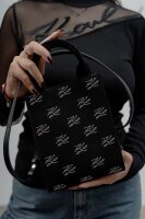 Karl Lagerfeld A1W50026 K/Autograph Small Tote, One Size, Black Details, Small Tote Bag, 65% Recycled Cotton