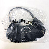 Karl Lagerfeld A2W30086 Shoulder Bag, black, Paris logo, recycled nylon, one size, metal details