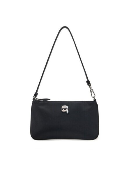 Karl Lagerfeld A1W32038 Shoulder Bag, black, logo print, recycled nylon, one size, adjustable strap
