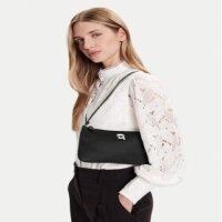 Karl Lagerfeld A1W32038 Shoulder Bag, black, logo print, recycled nylon, one size, adjustable strap