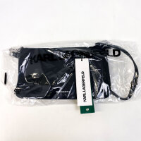 Karl Lagerfeld A1W32038 Shoulder Bag, black, logo print, recycled nylon, one size, adjustable strap
