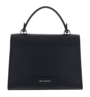 Karl Lagerfeld A2W30105 IKON shoulder bag, black, pebble texture, logo, recycled polyurethane, one size