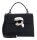 Karl Lagerfeld A2W30105 IKON shoulder bag, black, pebble texture, logo, recycled polyurethane, one size