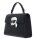 Karl Lagerfeld A2W30105 IKON shoulder bag, black, pebble texture, logo, recycled polyurethane, one size