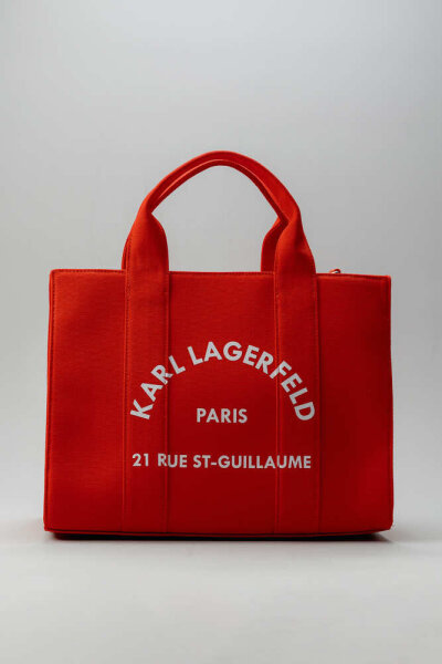 Karl Lagerfeld A1W50010, mittelgroße Tote Bag, Racing Red, Shopper, 65% recycelte Baumwolle, 35% Baumwolle, Einheitsgröße