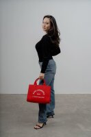 Karl Lagerfeld A1W50010, mittelgroße Tote Bag, Racing Red, Shopper, 65% recycelte Baumwolle, 35% Baumwolle, Einheitsgröße