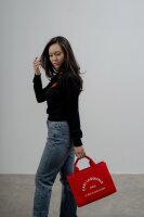 Karl Lagerfeld A1W50010, mittelgroße Tote Bag, Racing Red, Shopper, 65% recycelte Baumwolle, 35% Baumwolle, Einheitsgröße