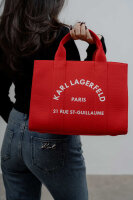 Karl Lagerfeld A1W50010, mittelgroße Tote Bag, Racing Red, Shopper, 65% recycelte Baumwolle, 35% Baumwolle, Einheitsgröße