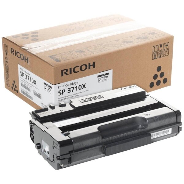 Ricoh 408285 SP 3710X Toner, Original, 7,000 pages, for SP 3710DN/3710SF, P 311/M 320F, incl. photoconductor drum