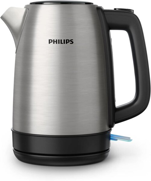 Philips Series 3000 Kettle, 2200W, 1.7L, Stainless Steel/Black, robust, ideal for everyday use