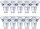 Philips GU10 LED spotlight, 50W equivalent, 355lm, 2700K warm white, 36° beam angle, 220–240V, 10-pack, energy class F