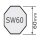 Cherubini adapter set SW60 A4505_0510, adapter/drive set for tubular motor, beige/black, accessories for roller shutter motors