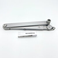 Dormakaba door holding arm, locking arm for TS 73 V/TS 83, door closer with shut-off function, arm linkage, silver