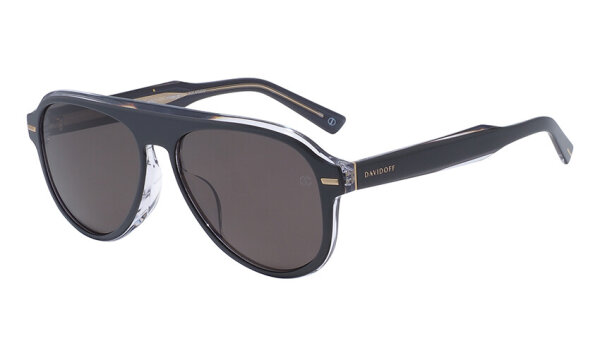 Davidoff DAPS115-01 Mens Sunglasses, Titanium, Polarized Lenses, 57 mm, Grey Frame, Black/Havana