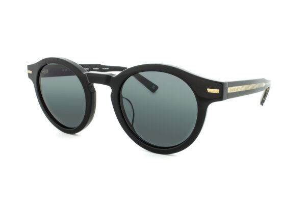 Davidoff mens sunglasses DAPS113-01, titanium, polarized black frame with gold line, tinted lenses, 47 mm lens width