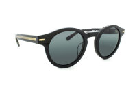 Davidoff mens sunglasses DAPS113-01, titanium, polarized black frame with gold line, tinted lenses, 47 mm lens width