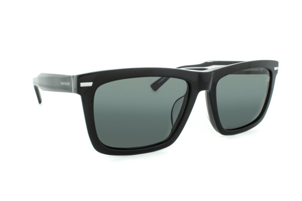 Davidoff DAPS114-01 Unisex Sunglasses, rectangular, 56 mm lenses, black wide frame, silver details, tinted