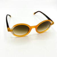 Etnia Barcelona 5 SAGRER 48S OG womens glasses, 48mm lens width, honey-orange transparent frame, Havana-colored temples, brown gradient lenses