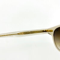 Etnia Barcelona PALA2 womens glasses, 48 ​​mm lens width, transparent grey-beige frame, gold details, brown gradient lenses