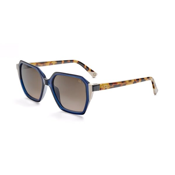 Etnia Barcelona womens glasses NAVAS 54S, 54 mm lens width, blue frame, Havana-colored temples, brown tinted lenses