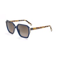 Etnia Barcelona womens glasses NAVAS 54S, 54 mm lens width, blue frame, Havana-colored temples, brown tinted lenses