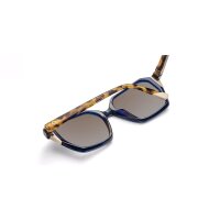 Etnia Barcelona womens glasses NAVAS 54S, 54 mm lens width, blue frame, Havana-colored temples, brown tinted lenses