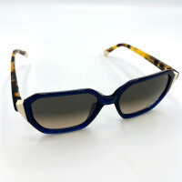 Etnia Barcelona womens glasses NAVAS 54S, 54 mm lens width, blue frame, Havana-colored temples, brown tinted lenses