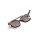Etnia Barcelona womens glasses NAVAS 54S, 54 mm lens width, blue frame, Havana-colored temples, brown tinted lenses