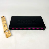 Excel Enbeam 200-952 Fiber Optic Patch Panel, 24-Port, OM4, 1U Rackmount, LC Duplex Multimode, Fiber Optic Patch Panel Network Cabinet