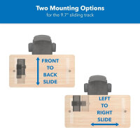 MOUNT IT MI-7172 Gaming CPU Mount, Under Desk, Adjustable, with Sliding Rail and Mounting Hardware, Black