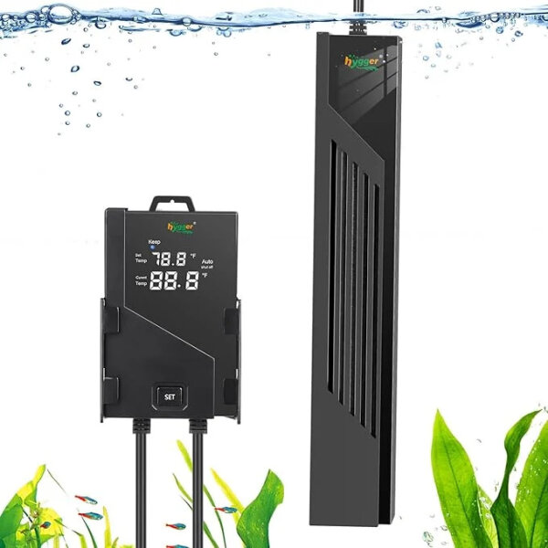 Hygger HGY0003 Aquarium Heater 800W, explosion-proof quartz glass, LED controller, temperature sensor, automatic shut-off, warning signal