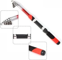 Fishing rod set, 2 x 213 cm telescopic rods, 2 spinning reels, complete set for beginners and professionals, lightweight & portable