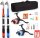 Fishing rod set, 2 x 213 cm telescopic rods, 2 spinning reels, complete set for beginners and professionals, lightweight & portable