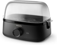 Philips HD9137/90 Eierkocher, 400 W, für 6 Eier, Family Size, weich/mittel/hart/pochiert, kompakt, leicht zu reinigen, inkl. Pochierschale & Eierschneider
