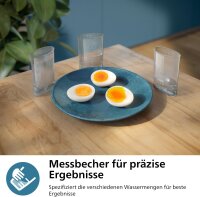 Philips HD9137/90 Eierkocher, 400 W, für 6 Eier, Family Size, weich/mittel/hart/pochiert, kompakt, leicht zu reinigen, inkl. Pochierschale & Eierschneider