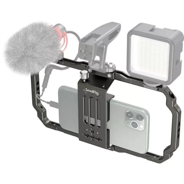 SmallRig 2791B Universal Smartphone Video Rig, Handheld Cage with Handles, Vlogging Case Stabilizer, Compatible with iPhone, Samsung, Pixel